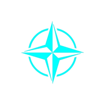 Artwork thumbnail, Cyan Nautical Compass Star Rose Design by pattern-archive