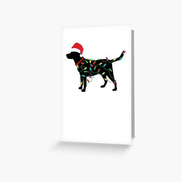 Item preview, Navidad Labrador Retriever en Santa Hat Luces de Navidad Holiday Dog Gift Santa Dog designed and sold by madeulaugh.