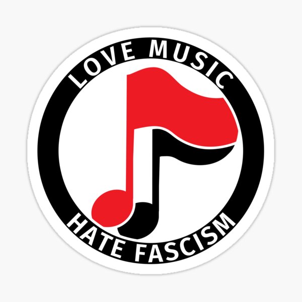 Aperçu de l'œuvre Antifa Logo - Love Music Hate Fascism créée et vendue par fabianb.