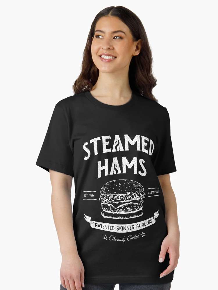 Imagen 3 de 7, Camiseta esencial con la obra Meme De Jamones Al Vapor, diseñada y vendida por James Battershill Art.