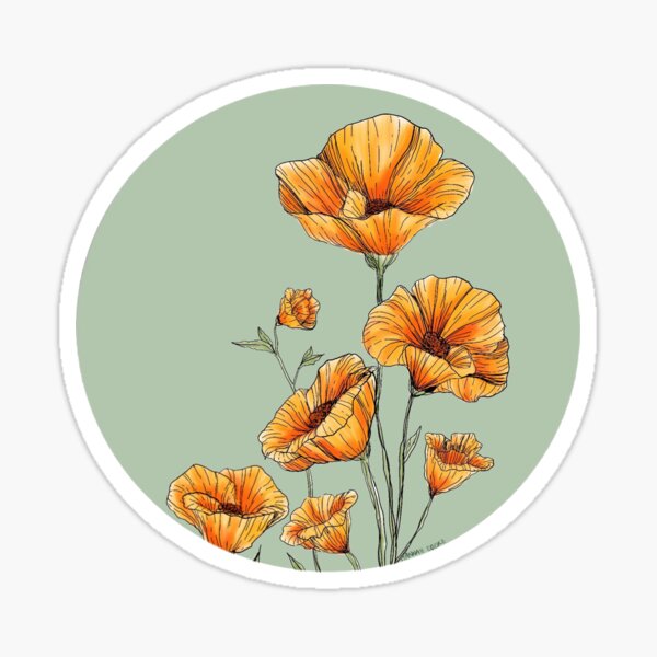 Aperçu de l'œuvre Coquelicots de Californie créée et vendue par Hannah Eberz.