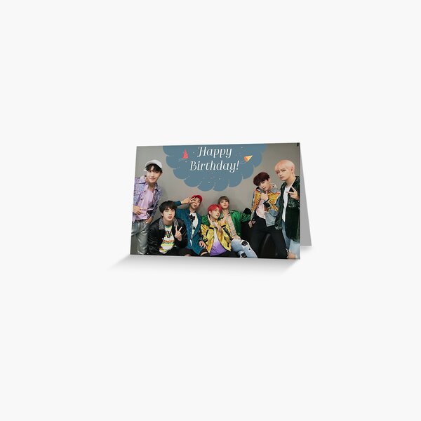 Item preview, TARJETA DE CUMPLEAÑOS BTS KPOP designed and sold by Maya Francis.