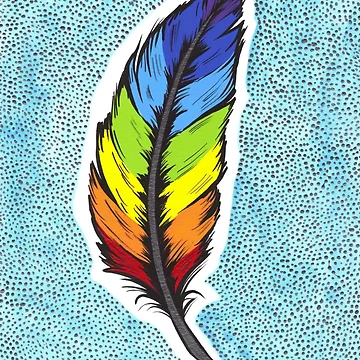 Artwork thumbnail, Rainbow Feather by turddemon