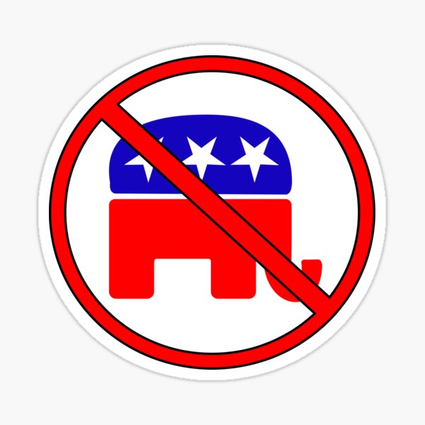 Item preview, Anti Republican Elephant Vote Democrat designed and sold by Epic Love Designs.