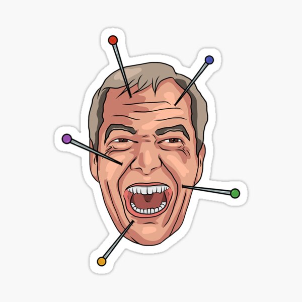Item preview, Nigel Farage Voodoo Doll Pin ilustración designed and sold by MelancholyDoll.