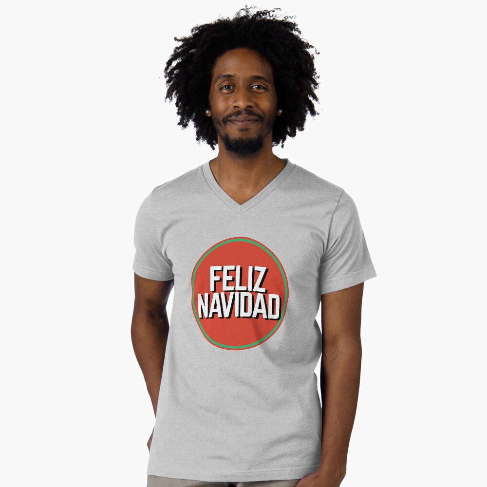 Vista previa del artículo con la obra «Camiseta de cuello en V», diseñado y vendido por Lightfield.