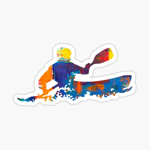 Aperçu de l'œuvre Art abstrait de kayak créée et vendue par Decal Mania.