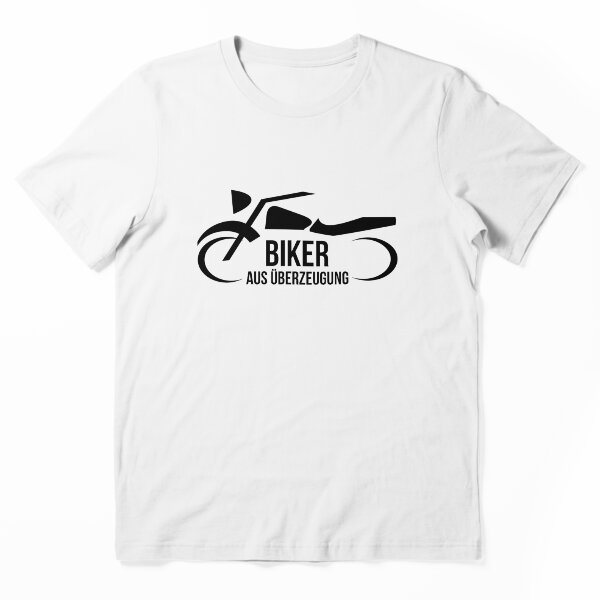 Artikelvorschau, Biker aus Überzeugung - Motorradfahrer Spruch entworfen und verkauft von revoda.