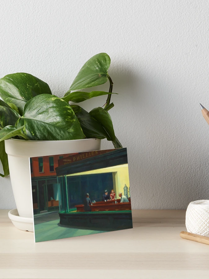 Imagen 1 de 2, Lámina rígida con la obra Nighthawks Edward Hopper, diseñada y vendida por arthistory.