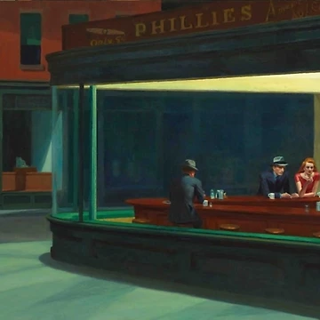 Imagen de la obra Nighthawks Edward Hopper de arthistory