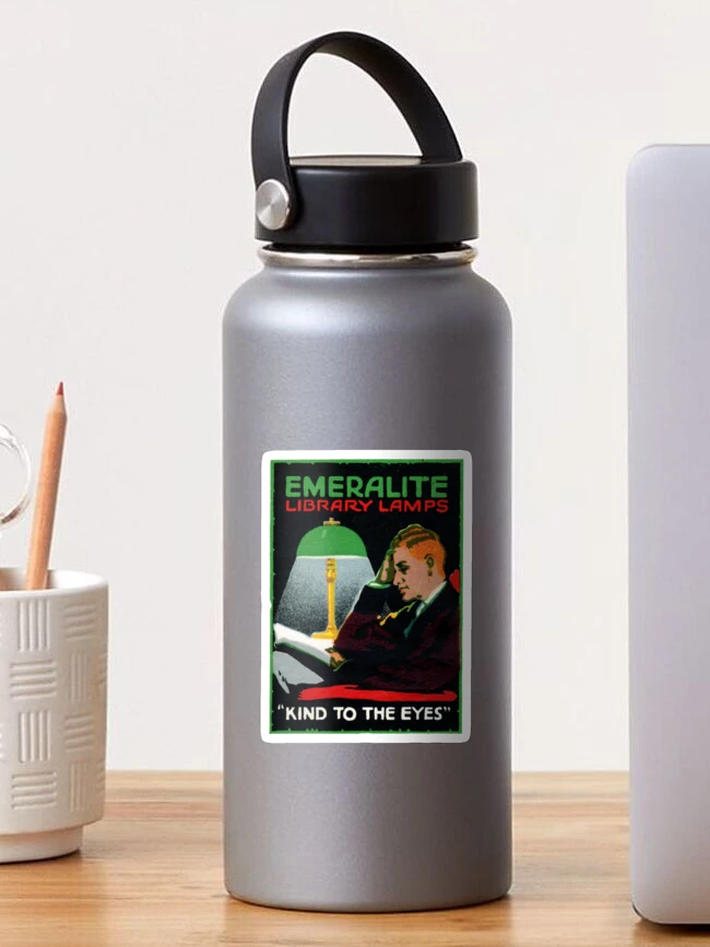 Thumbnail 1 of 3, Sticker, 1915 Emeralite Library Lamps designed and sold by historicimage.