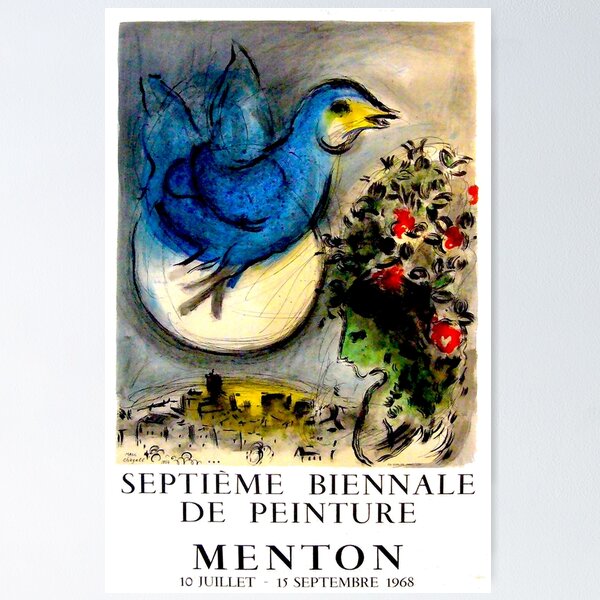 Aperçu de l'œuvre MENTON ART GALLERY: impression publicitaire Vintage 1968 créée et vendue par posterbobs.