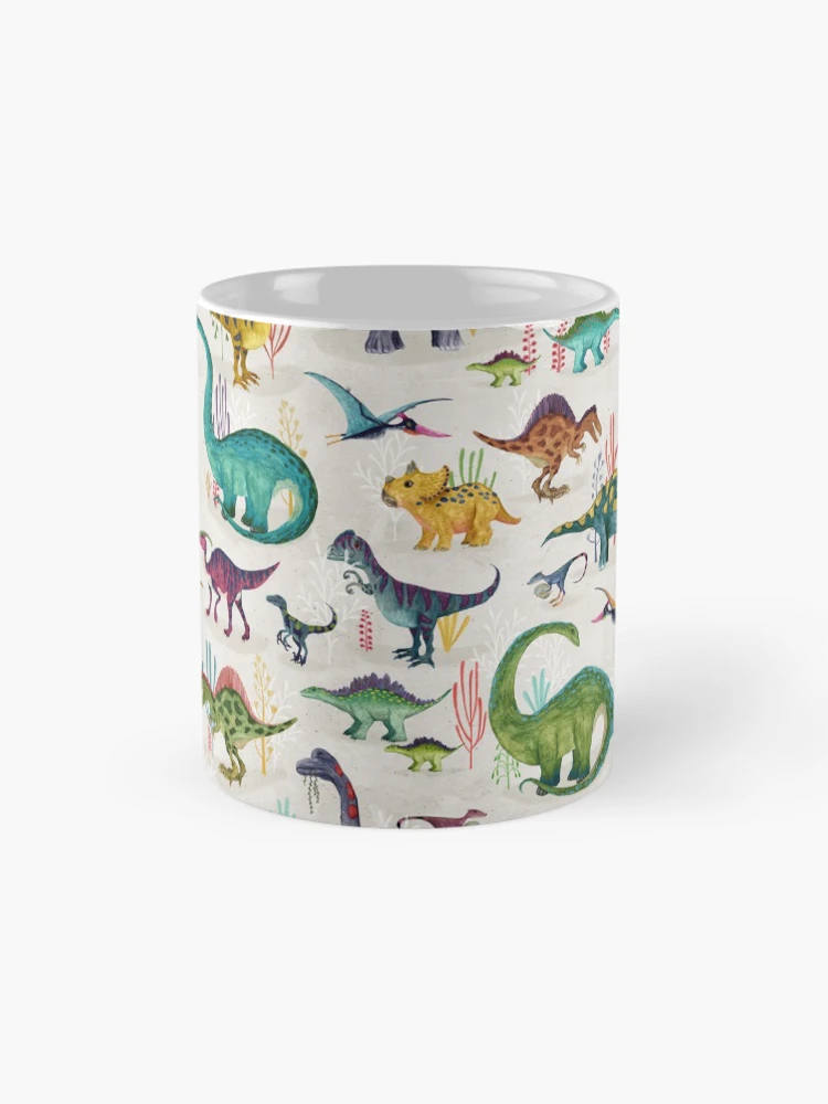 Thumbnail 4 of 6, Coffee Mug, Bright Dinosaurs designed and sold by Katherine Quinn Illustration.