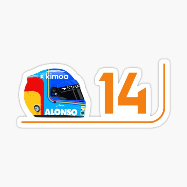 Artikelvorschau, Fernando Alonso 2018 Helm und Zahl entworfen und verkauft von FormulaFlash.