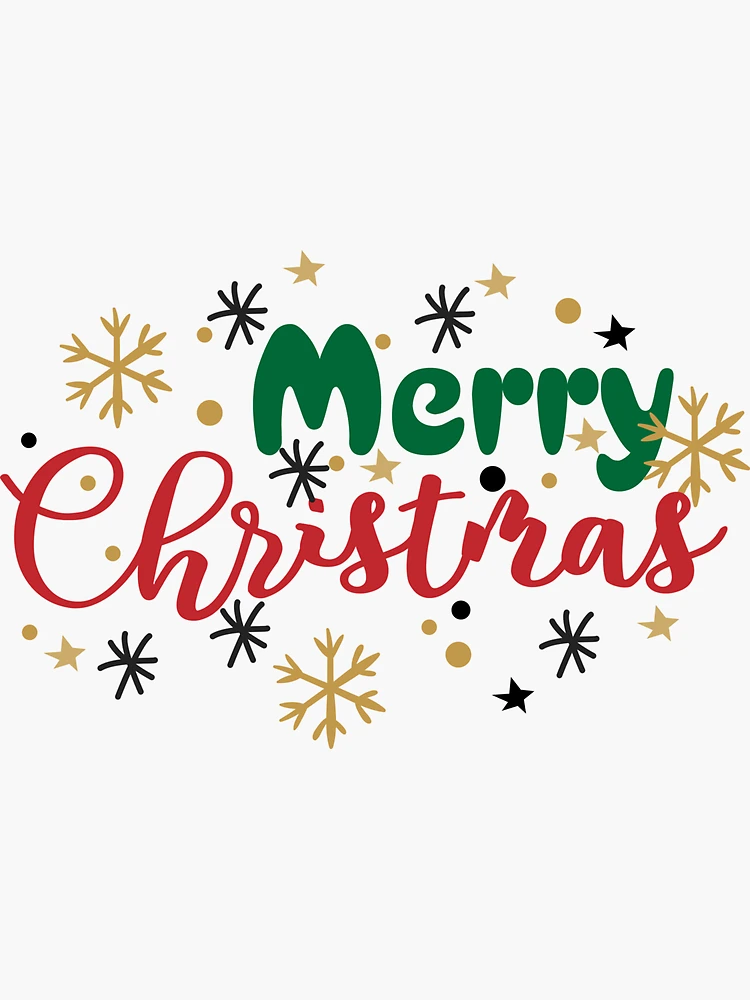 Aperçu 3 sur 3. Sticker avec l'œuvre Conception de Joyeux Noël créée et vendue par shema78.