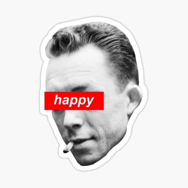 Artikelvorschau, Glücklicher Albert Camus entworfen und verkauft von Miguel Queiruga.