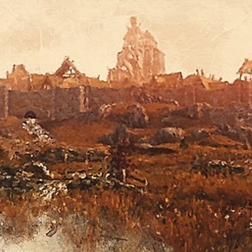 Artwork thumbnail, Medieval village by AM FineArtPrints