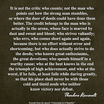 Imagen de la obra El hombre en la arena por Theodore Roosevelt de Desiderata4u