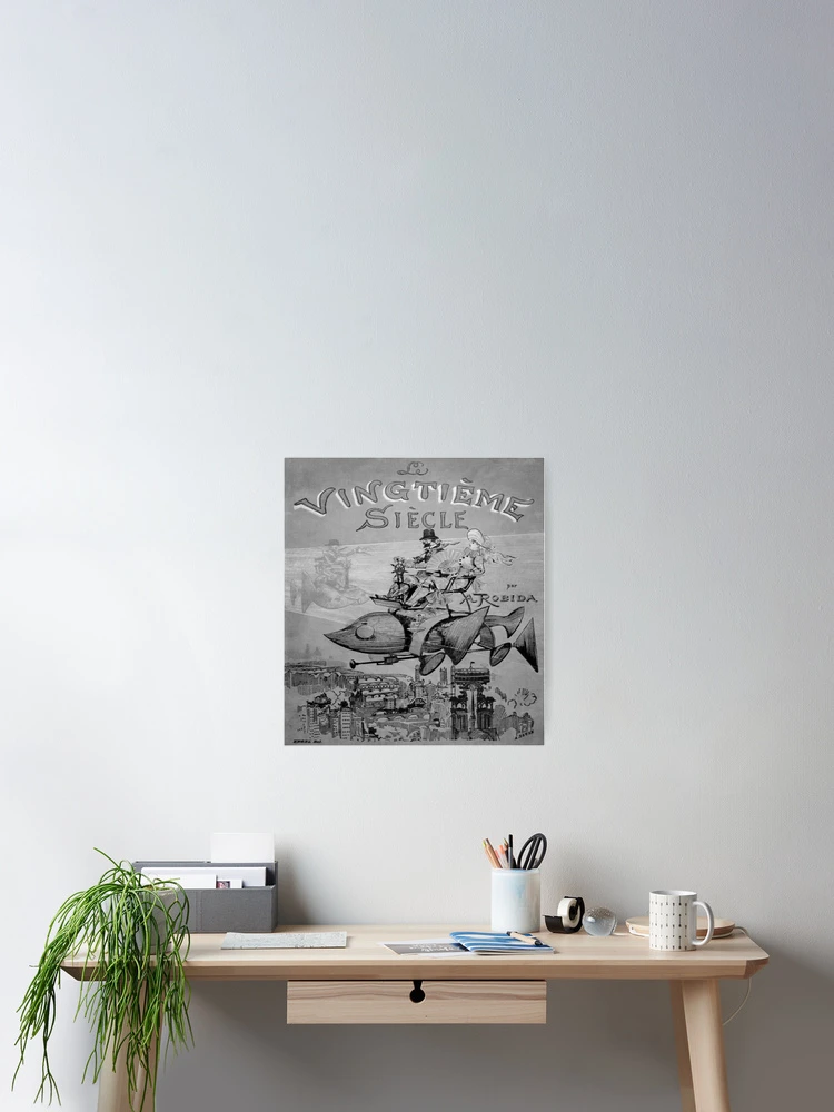 Aperçu 2 sur 3. Poster avec l'œuvre Machine volante fantastique créée et vendue par Justblackwhite.
