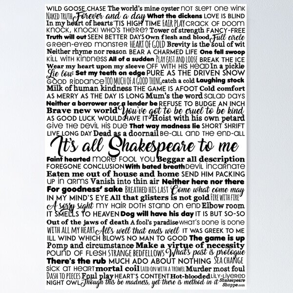 Item preview, Todo es Shakespeare To Me (versión oscura) designed and sold by Styled Vintage.