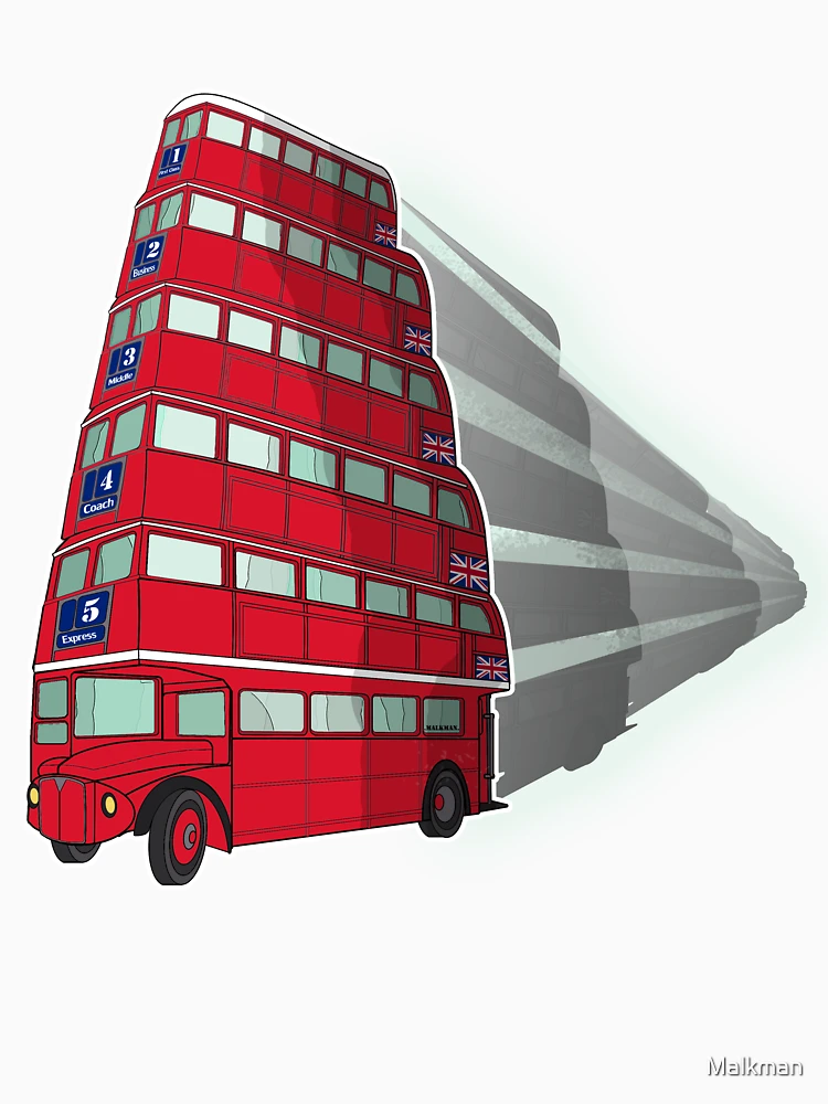 Thumbnail 7 of 7, Essential T-Shirt, double decker bus designed and sold by Malkman.