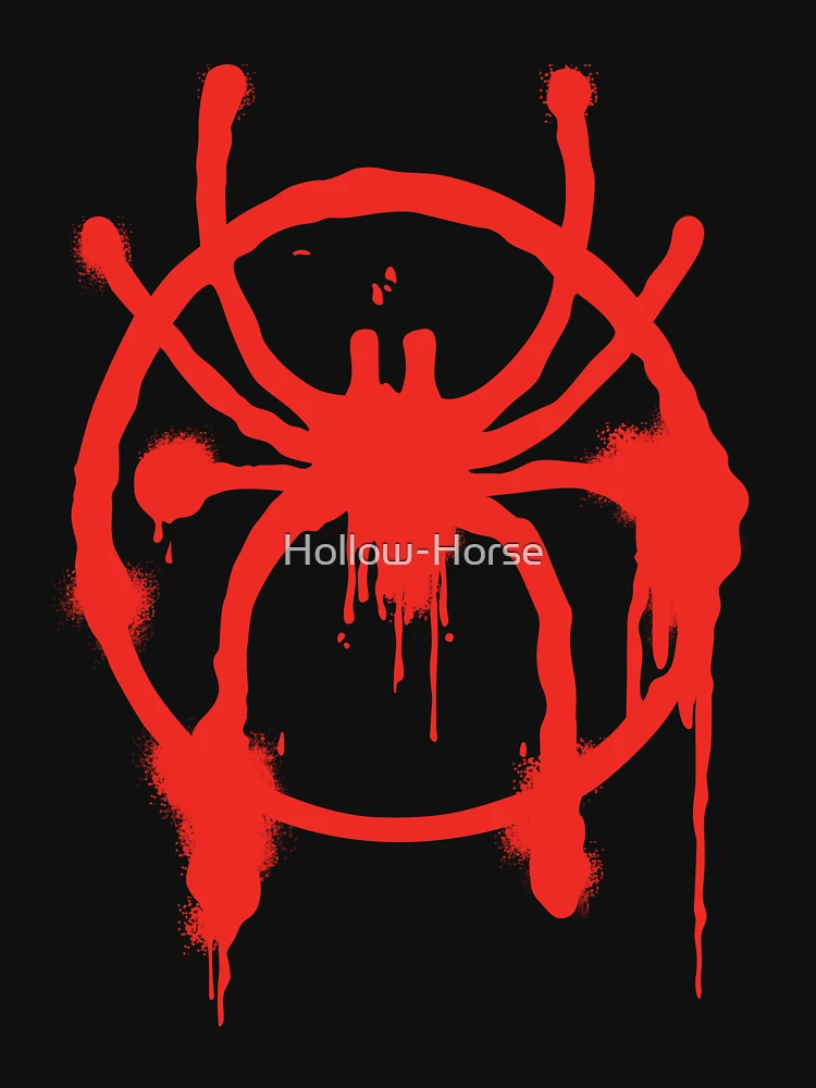 Thumbnail 6 von 6, Hoodie, Miles Morales Spinnenlogo designt und verkauft von Hollow-Horse.
