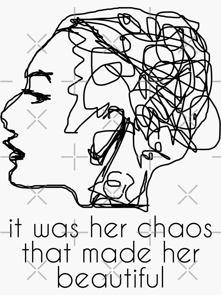 Thumbnail 3 of 3, Sticker, it was her chaos that made her beautiful designed and sold by agrlandherfeels.