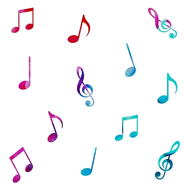 Imagen de la obra Paquete múltiple de notas musicales de acuarela de arcoíris (12 piezas) de Eagerly Elementary Music