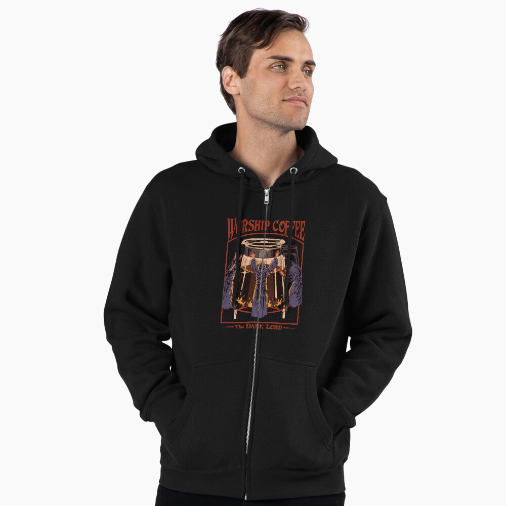 Aperçu de l'œuvre Veste zippée à capuche créée et vendue par Steven Rhodes.