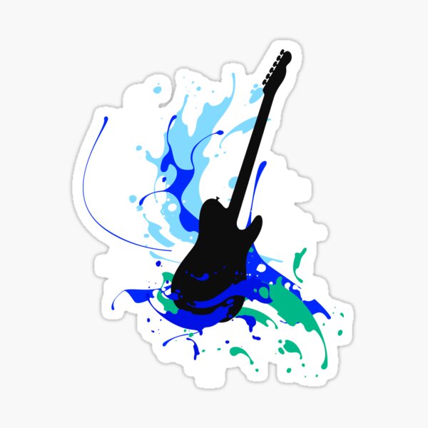 Artikelvorschau, Gitarre Klecks Rock Metal Musik Geschenkidee entworfen und verkauft von Jelisandie.
