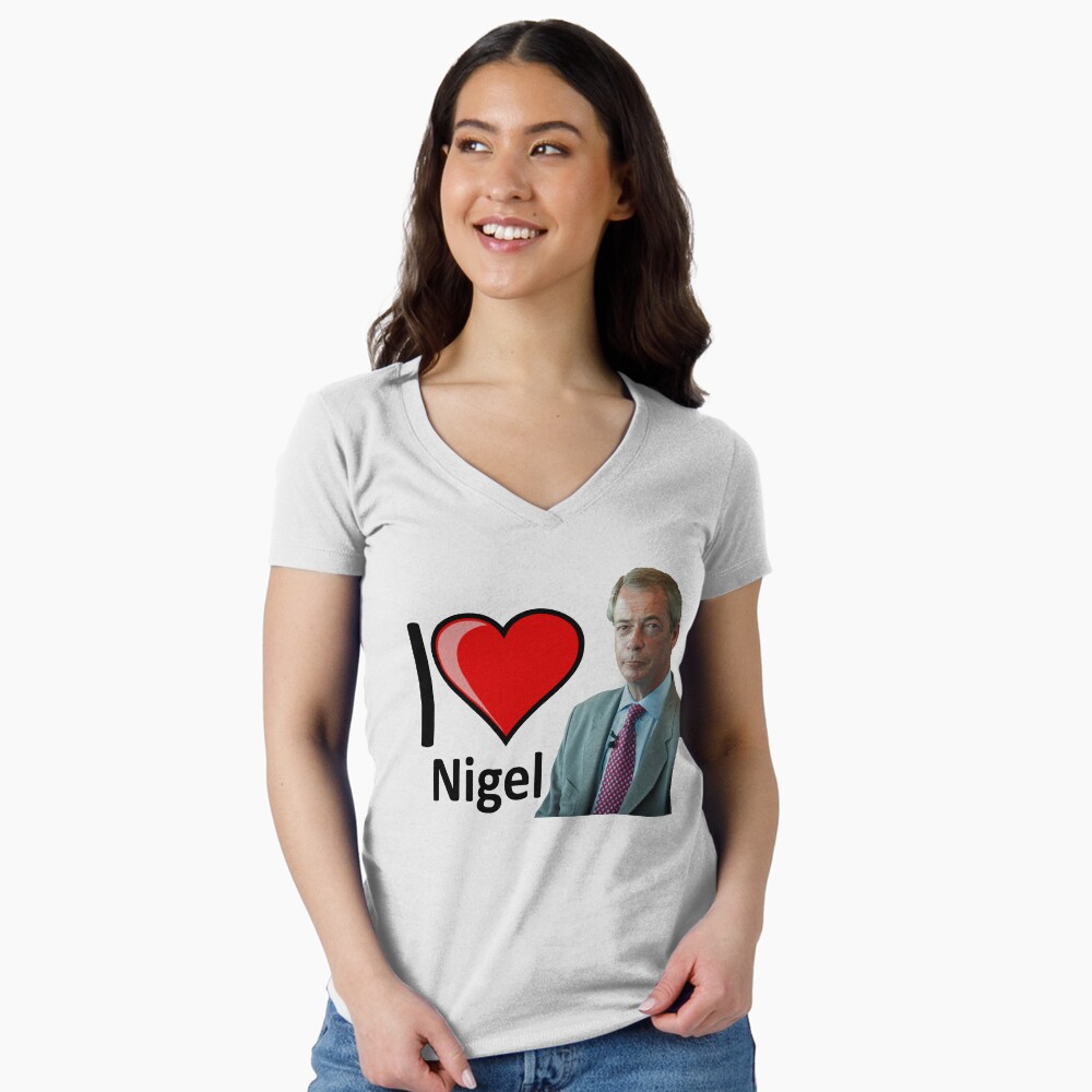Vista previa del artículo con la obra «Camiseta entallada de cuello en V», diseñado y vendido por partybitz.