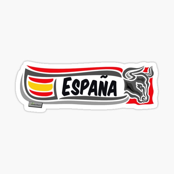 Artikelvorschau, SPANIEN Espana Spanische Stierflagge Sticker entworfen und verkauft von OuterShellUK.