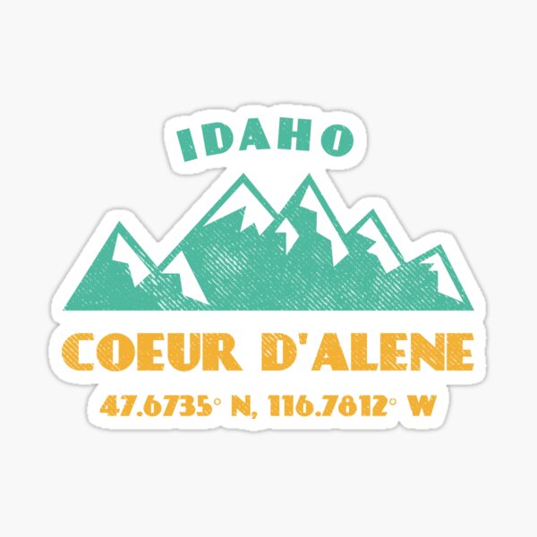Item preview, Coeur d'Alene, Idaho coordina regalos gráficos designed and sold by Si Li.