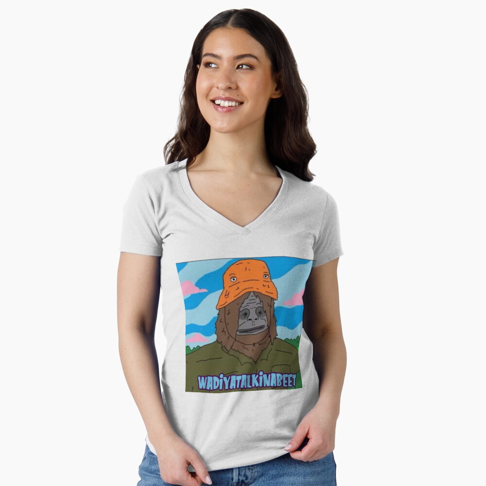 Aperçu de l'œuvre T-shirt moulant col V créée et vendue par bertyb123.