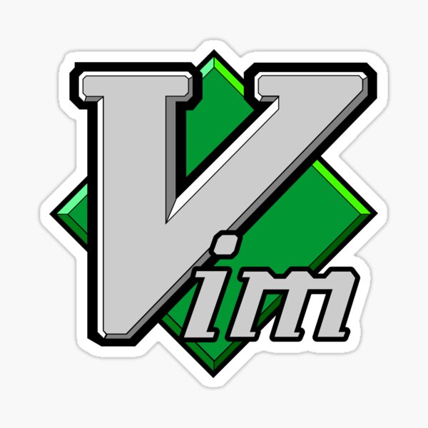 Item preview, Logotipo oficial de Vim (fondo negro) designed and sold by hellkni9ht.