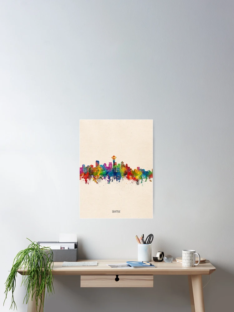 Thumbnail 2 von 3, Poster, Skyline von Seattle designt und verkauft von BekimART.