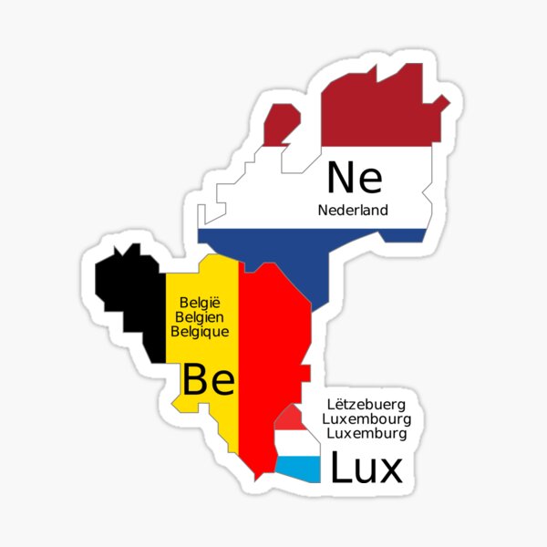 Aperçu de l'œuvre Carte des drapeaux du Benelux créée et vendue par abbeyz71.