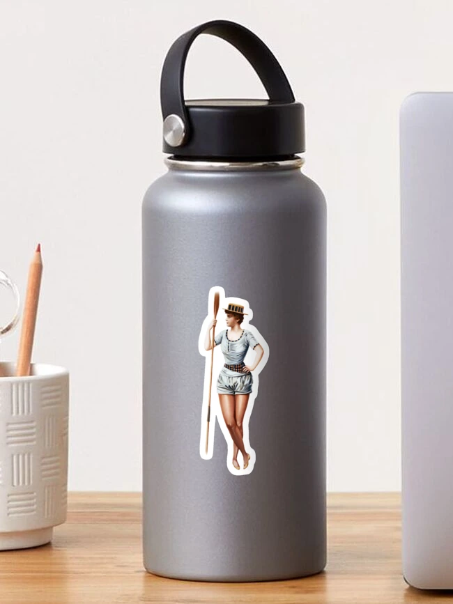 Aperçu 1 sur 3. Sticker avec l'œuvre Rameur avec une rame créée et vendue par Chris Serong.