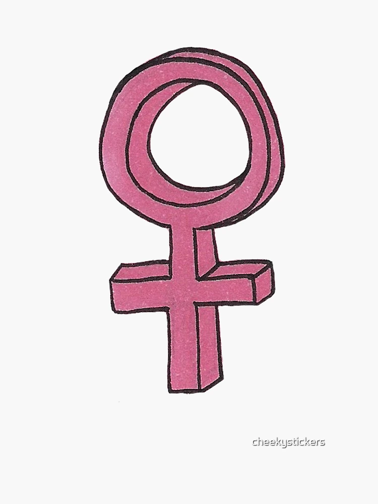 Imagen 3 de 3, Pegatina con la obra poder femenino, diseñada y vendida por cheekystickers.