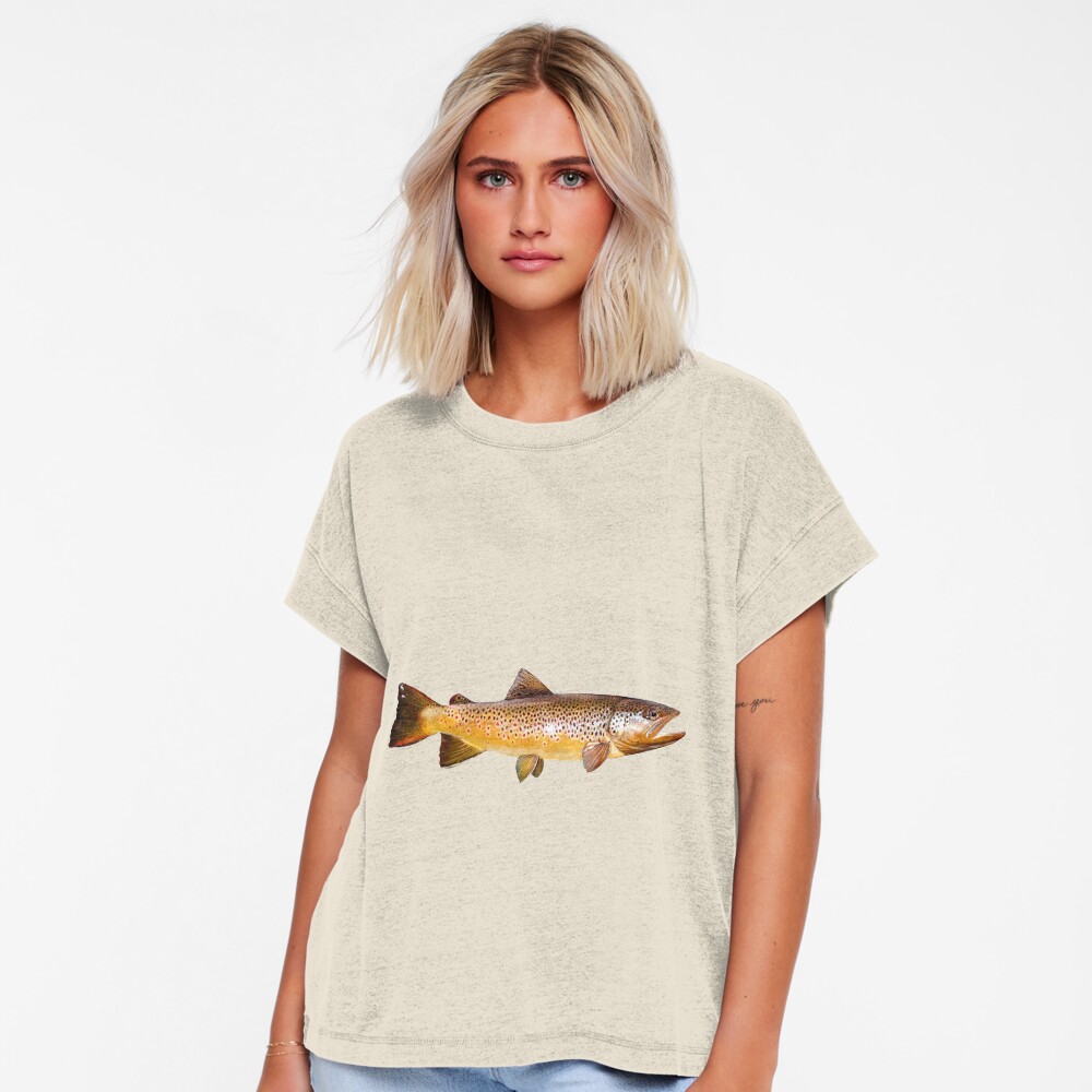 Vista previa del artículo con la obra «Camiseta relajada», diseñado y vendido por fishindecals.