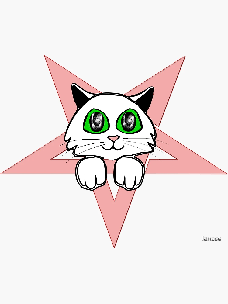 Thumbnail 3 von 3, Sticker, Katze designt und verkauft von lanase.