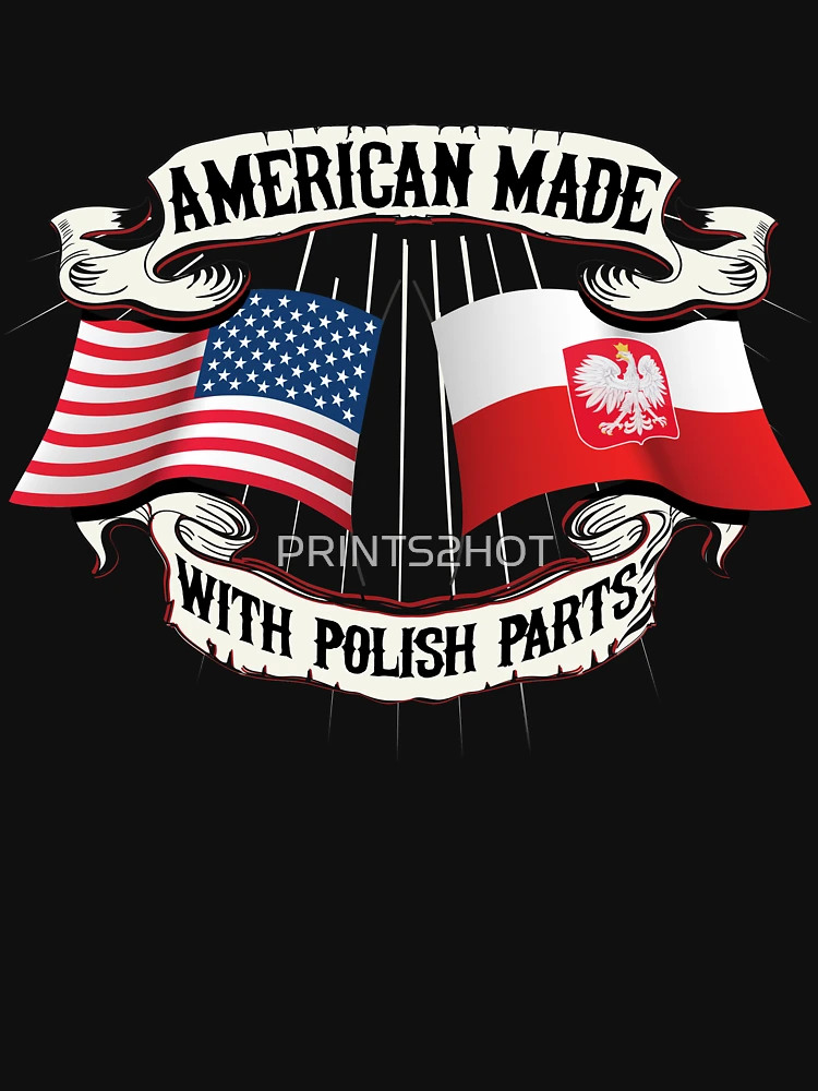 Thumbnail 7 of 7, Classic T-Shirt, American Made With Polish Parts Polish Flag Shirt designed and sold by PRINTS2HOT.