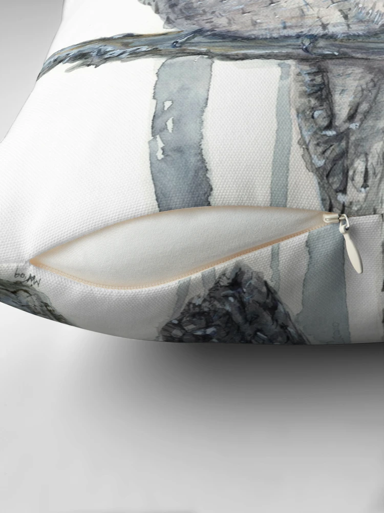 Thumbnail 2 of 4, Pillow, Tawny Frogmouth designed and sold by melhillswildart.