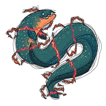 Artwork thumbnail, Electrifying - Electric Eel by Fishbonee