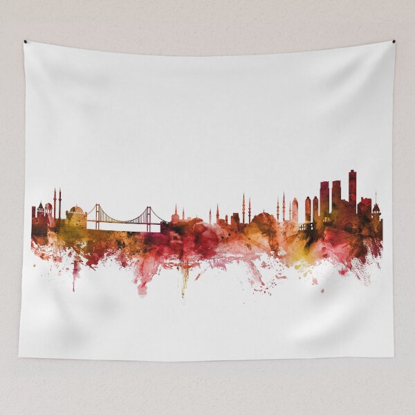 Aperçu de l'œuvre Istanbul Turkey Skyline créée et vendue par ArtPrints.