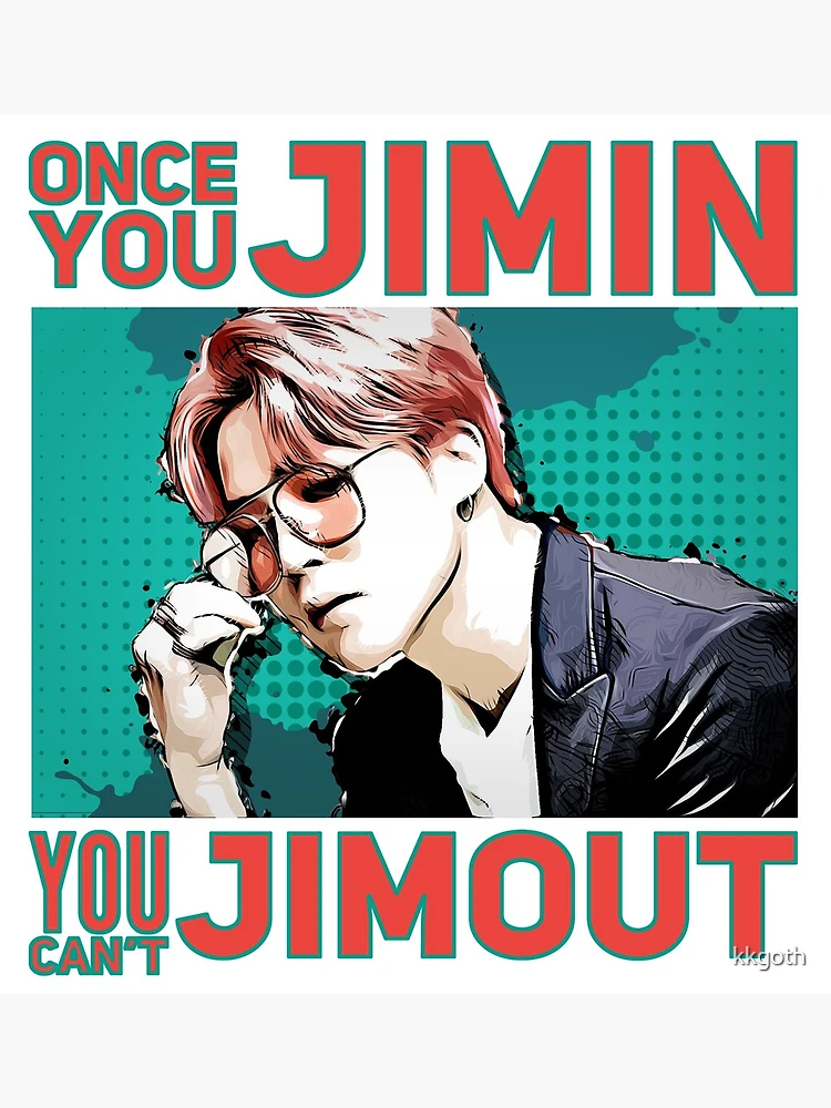 Imagen 2 de 2, Tarjetas de felicitación con la obra Una vez que Jimin, no puedes Jimout., diseñada y vendida por kkgoth.