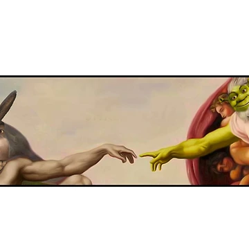 Imagen de la obra Shrek manos de Dios de Alyssa Mio