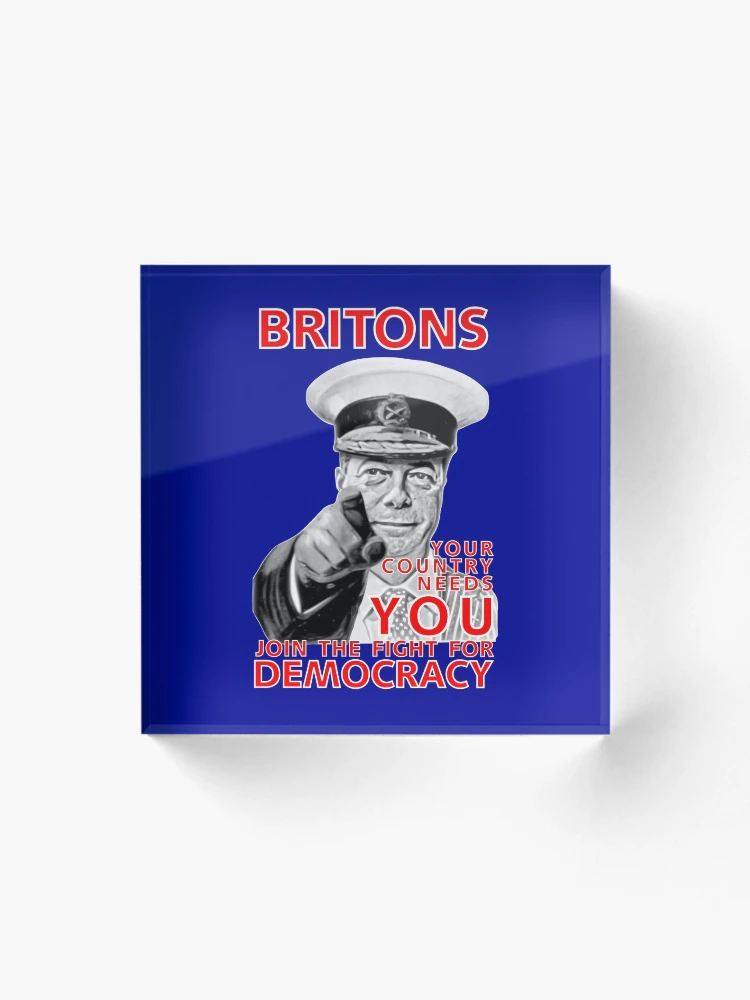 Imagen 1 de 5, Bloque acrílico con la obra Nigel Farage Brexit Leave EU - Red Text, diseñada y vendida por beaglefruit.