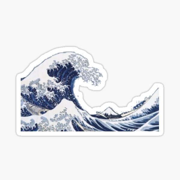 Artikelvorschau, große Welle entworfen und verkauft von Katie’s Stickers.