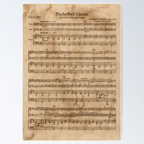 Item preview, El canon de Pachelbel designed and sold by FantasySkyArt.